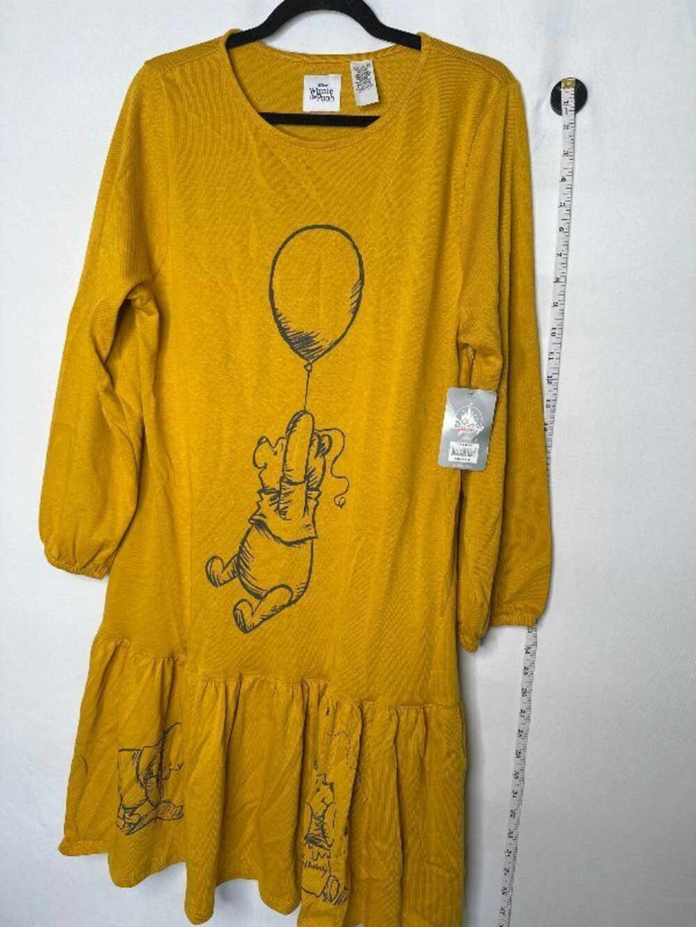 Disney NWT Winnie the Pooh Long Sleeve Drop Waist Dress L Disneycore Casual